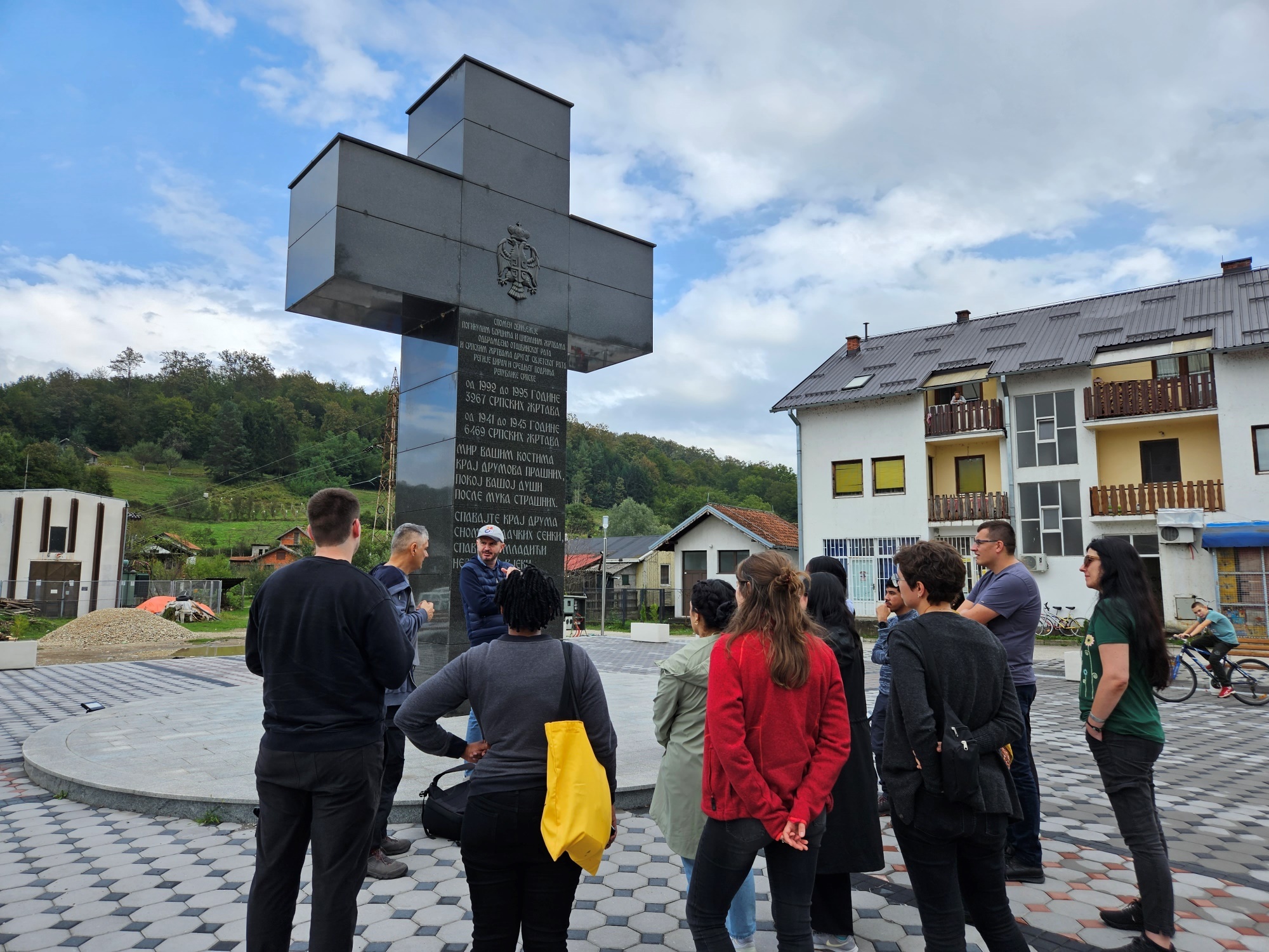Monument in Kravica to the Serb victims of the 1992 – 1995 war, as well as those of World War Two.