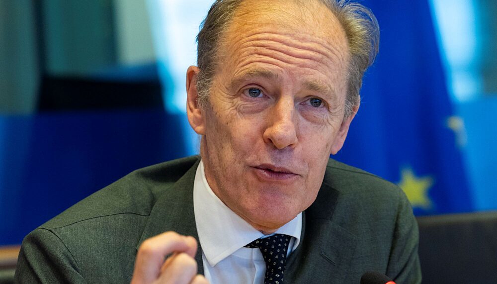 Andrew Gilmour, Executive Director of the Berghof Foundation, at the Schuman Security and Defence Forum 2024 in Brussels.