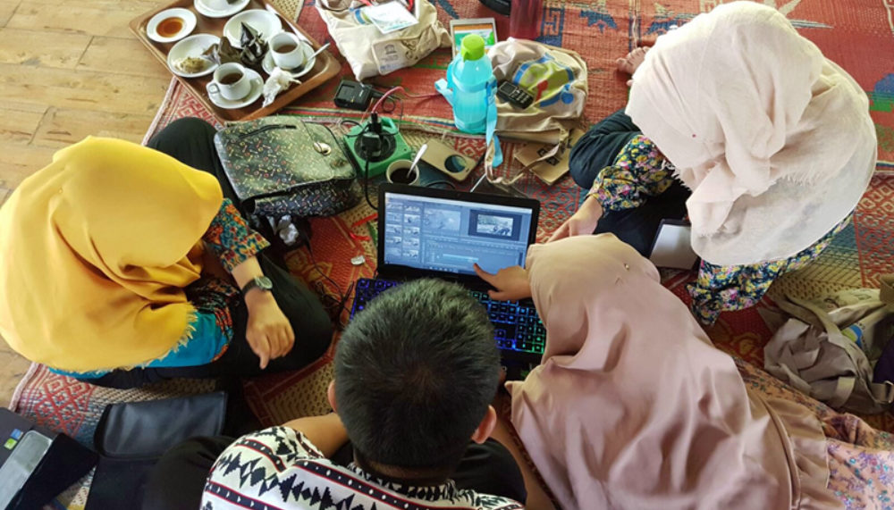 Participants at a Youth Leadership Camp for Climate Change in Indonesia.