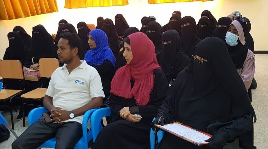 Attendees at a workshop on first responses during fires.