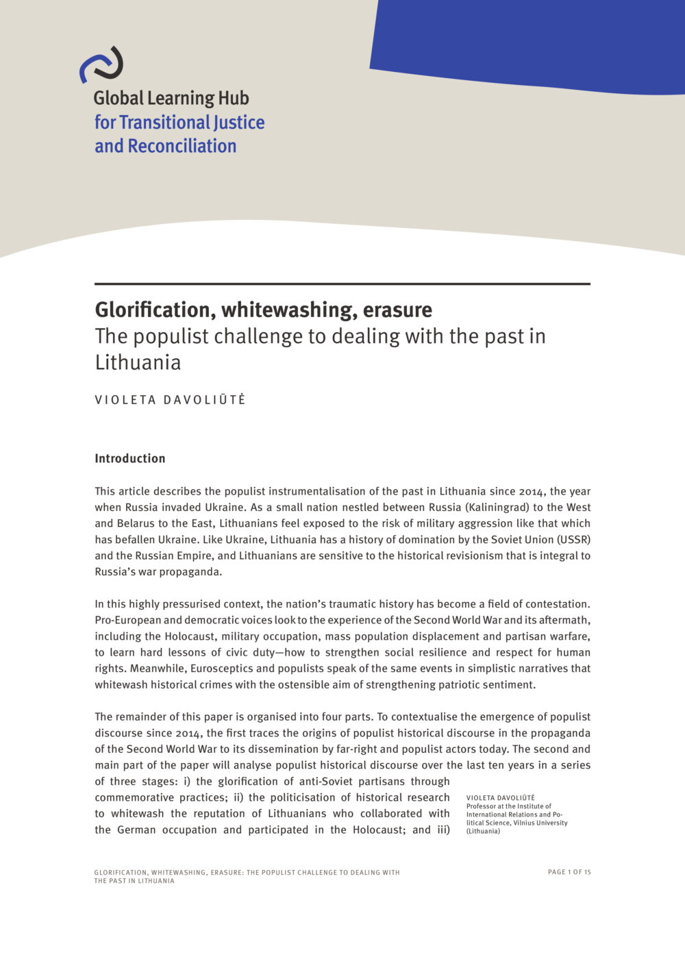 Cover Photo of Publication